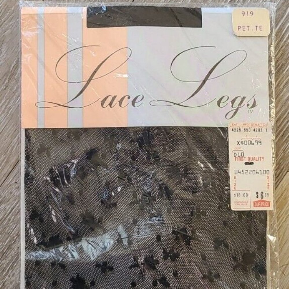 Vintage Lace Legs Fashion Pantyhose Petite